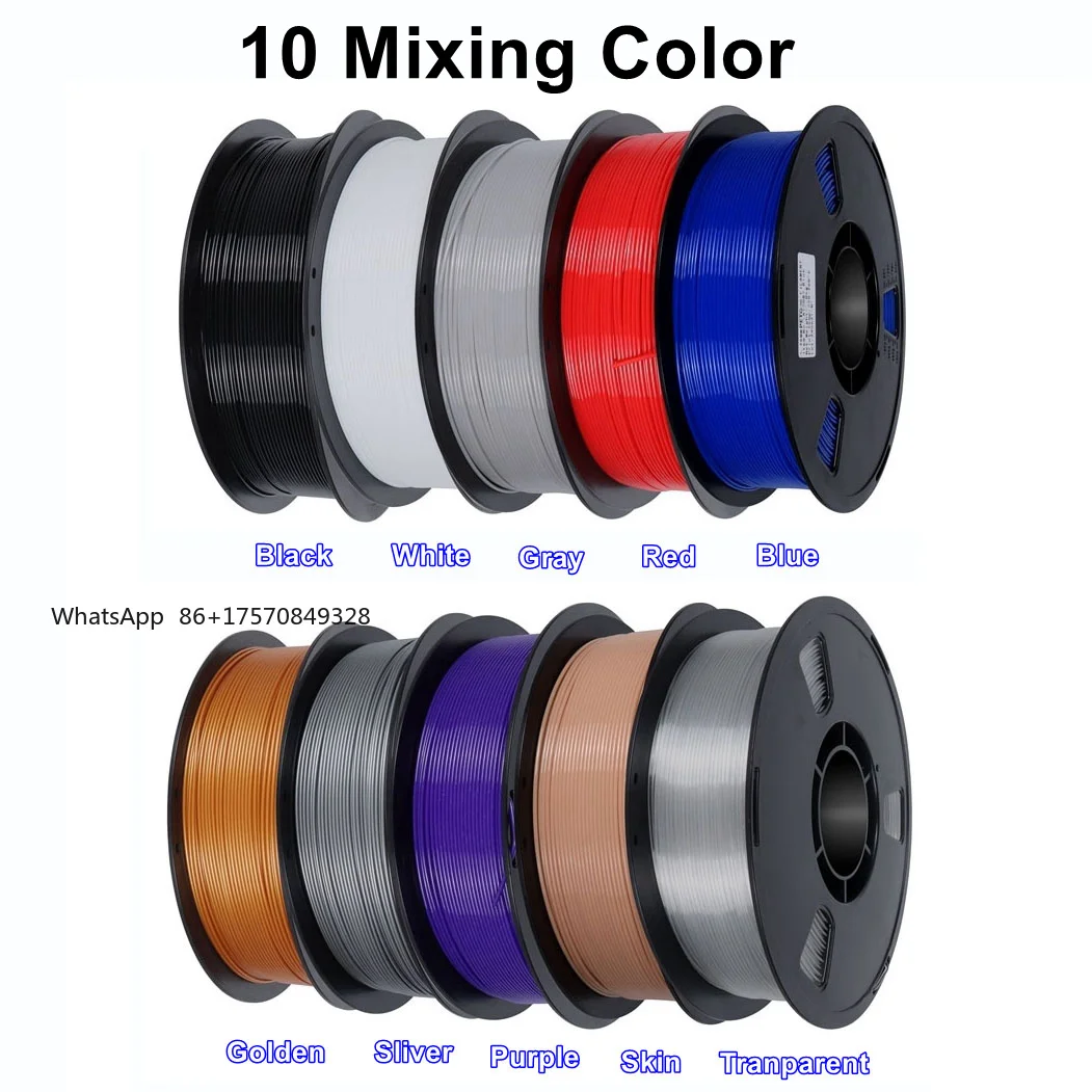10kg PETG Filament Color Mixing 3D Printer Filament 10 5 Rolls 1KG 1.75mm Accuracy +/- 0.02mm Bundle 10kg 5kg PETG Plastic Spool
10kg PETG Filament Color Mixing 3D Printer Filament 10 5 Rolls 1KG 1.75mm Accuracy +/- 0.02mm Bundle 10kg 5kg PETG Plastic Spool