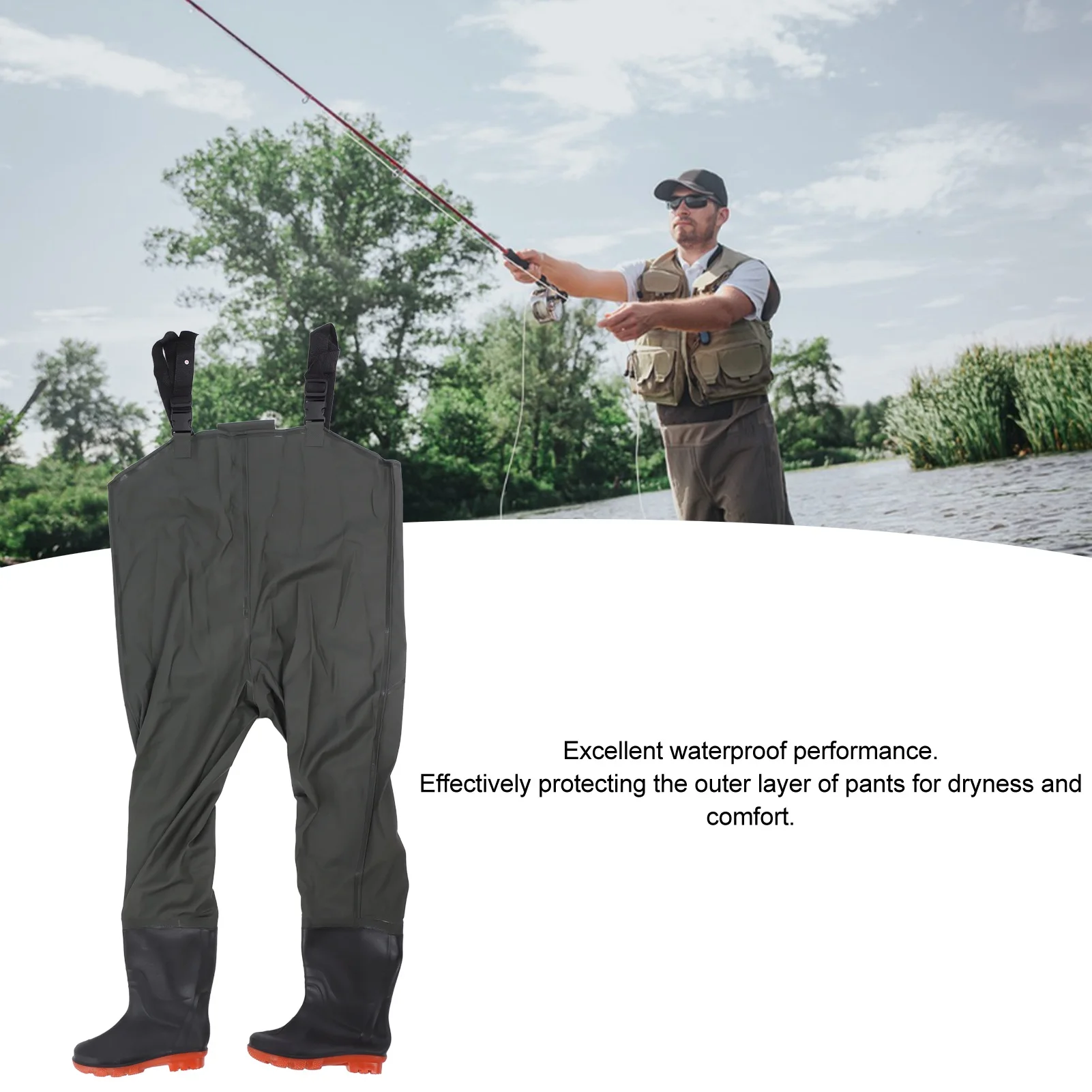 PVC Men Wader, Hip Wader Waterproof Men Wader Fishing Wading Pants with Bootfoot for Water Works
PVC Men Wader, Hip Wader Waterproof Men Wader Fishing Wading Pants with Bootfoot for Water Works