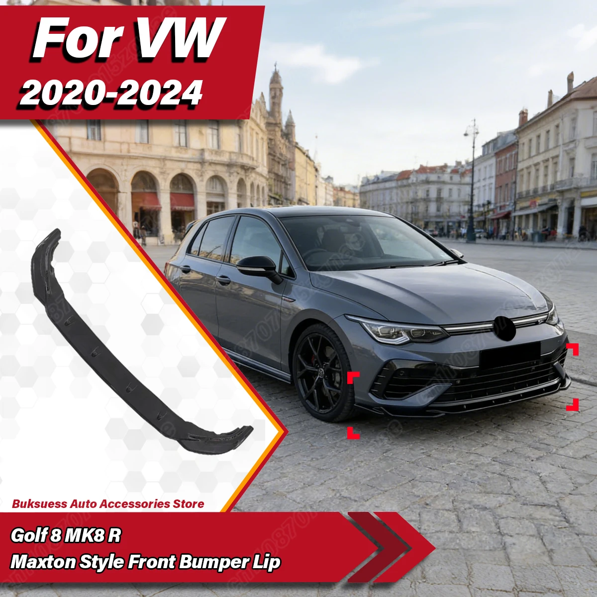 For VW Golf 8 MK8 R 2020 2021 2022 2023 2024 Auto Maxton Style Front Bumper Lip Car Front Chin Spoiler Body Modification Kit
For VW Golf 8 MK8 R 2020 2021 2022 2023 2024 Auto Maxton Style Front Bumper Lip Car Front Chin Spoiler Body Modification Kit