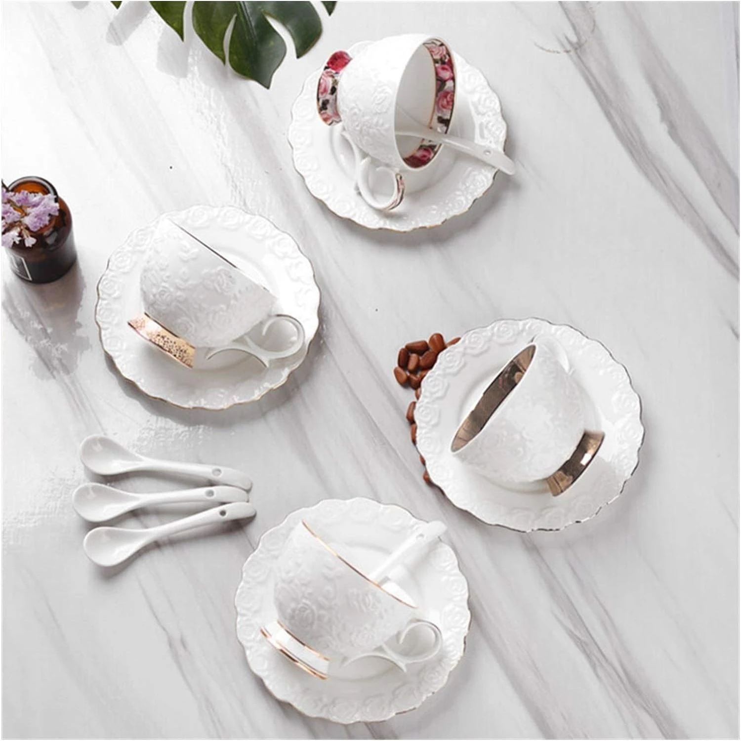 luxury to any gathering. Elevate your tea-drinking enjoyment with this stunning and opulent tea set, a must-have for any tea ent
luxury to any gathering. Elevate your tea-drinking enjoyment with this stunning and opulent tea set, a must-have for any tea ent