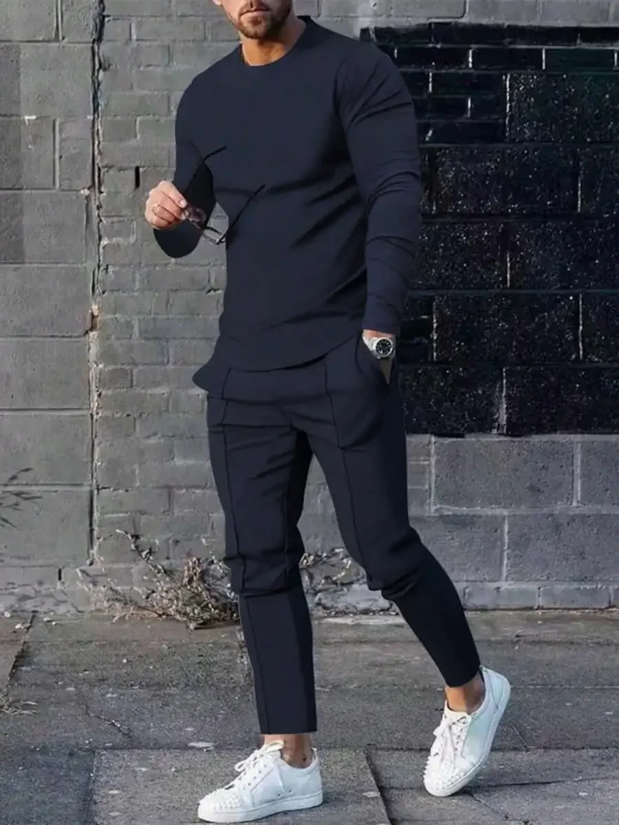 Mens Casual Two Piece Set With Long Sleeve Top And Pants
Mens Casual Two Piece Set With Long Sleeve Top And Pants