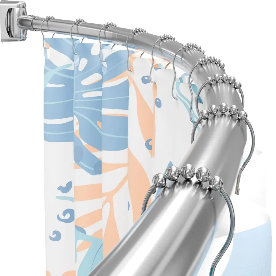 Shower Curtain Rod, 3576 Inches Adjustable Length, Metal RodsampBrackets, RustProof, Round Curved Rod for Bathroom, Stall, Batht
Shower Curtain Rod, 3576 Inches Adjustable Length, Metal RodsampBrackets, RustProof, Round Curved Rod for Bathroom, Stall, Batht