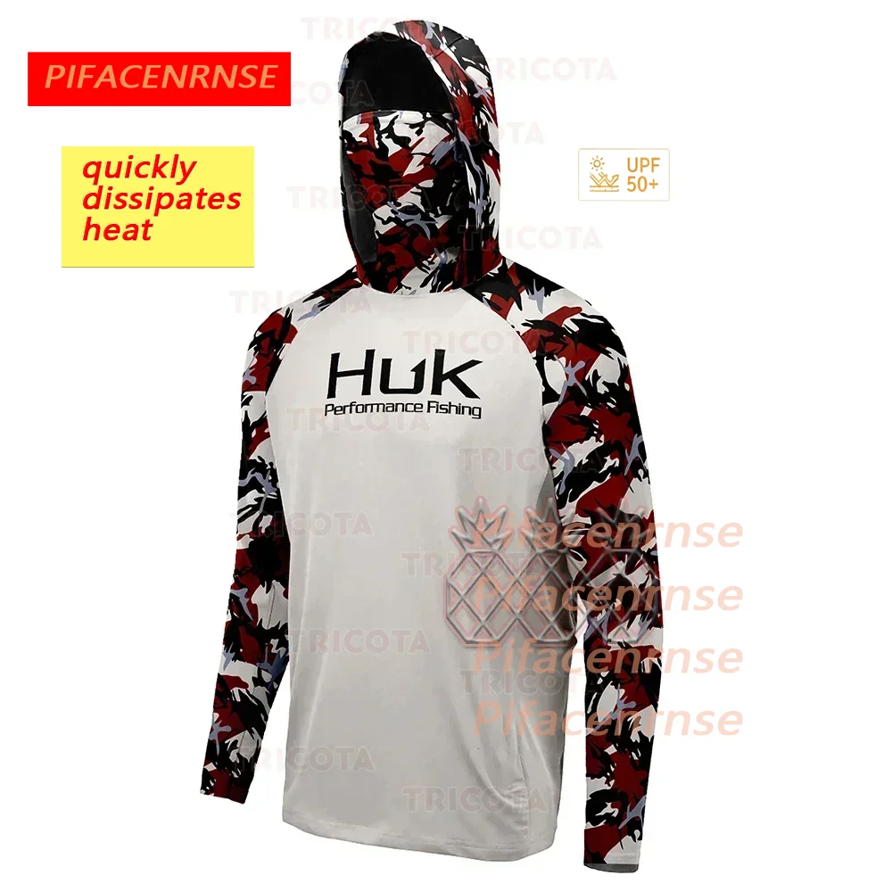HUK Fishing Shirts UPF 50 Long Sleeve Hooded Face Cover Clothing Quick Dry Sweatshirts Breathable UV Protection Fishing Jerseys
HUK Fishing Shirts UPF 50 Long Sleeve Hooded Face Cover Clothing Quick Dry Sweatshirts Breathable UV Protection Fishing Jerseys