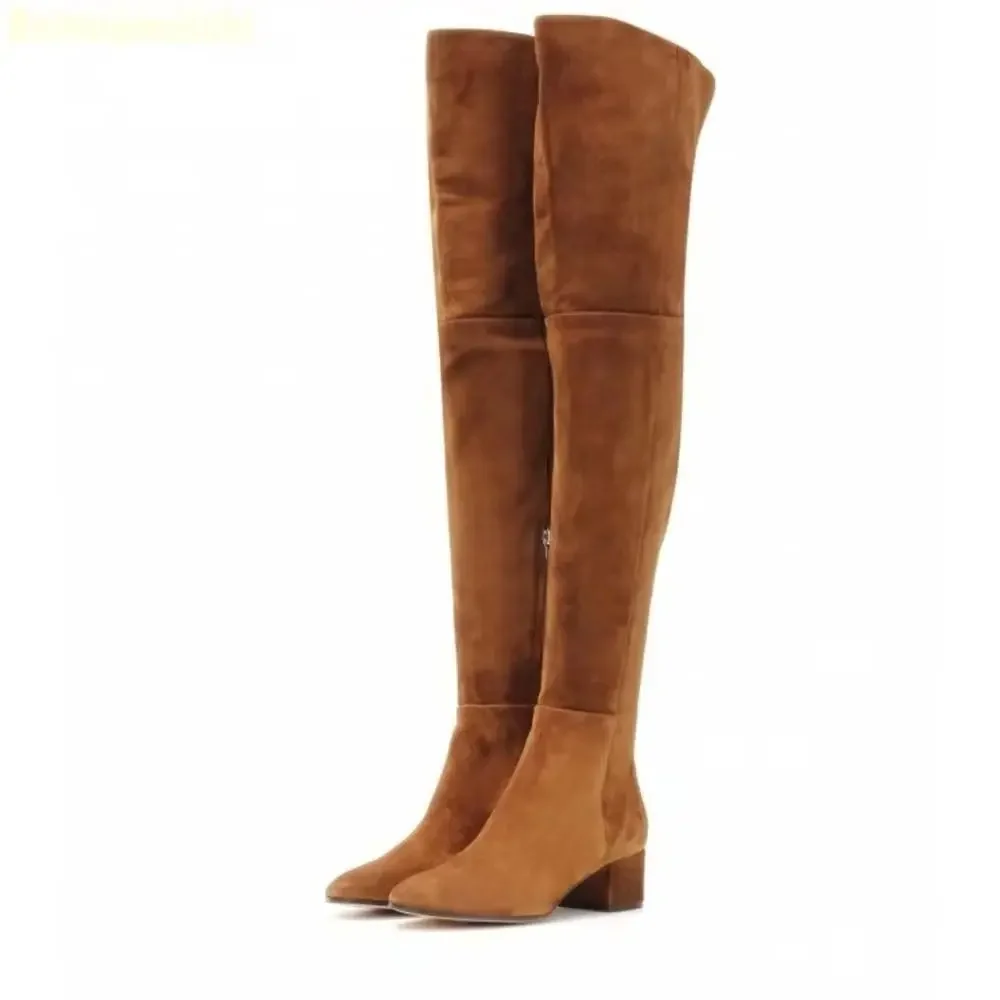 2025 Autumn Winter New Over-The-Knee Boots Round-Toe Chunky Mid-Heeled Artificial Fur Suede Boots Warm Simple Side Zipper Boots
2025 Autumn Winter New Over-The-Knee Boots Round-Toe Chunky Mid-Heeled Artificial Fur Suede Boots Warm Simple Side Zipper Boots