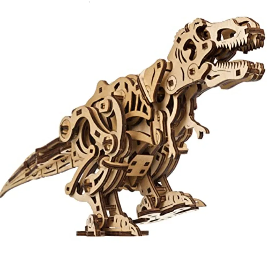 Tyrannosaurus Rex 3D Wooden Puzzle for Adults Natural Wood, Brown, Mechanical Movement Display-Ready Assembly Kit
Tyrannosaurus Rex 3D Wooden Puzzle for Adults Natural Wood, Brown, Mechanical Movement Display-Ready Assembly Kit