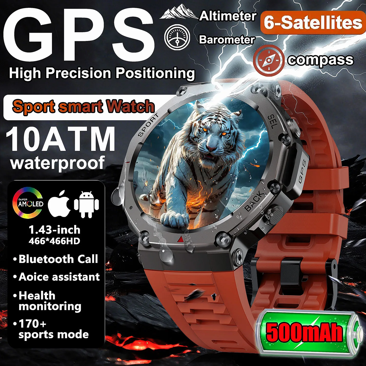 НОВЫЕ умные часы в стиле милитари с GPS, 1,43 HD, полный сенсорный экран, 5 АТМ, водонепроницаемые, 500 мАч, высокая батарея, 170+ спортивных режимов, умные часы 2025
НОВЫЕ умные часы в стиле милитари с GPS, 1,43 HD, полный сенсорный экран, 5 АТМ, водонепроницаемые, 500 мАч, высокая батарея, 170+ спортивных режимов, умные часы 2025