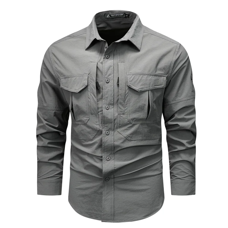 Men's Outdoor Workwear Shirt Long Sleeve Quick Dry Air Force Style Loose Fit Casual Nylon Fabric Spring Autumn Seasonal Clothing
Men's Outdoor Workwear Shirt Long Sleeve Quick Dry Air Force Style Loose Fit Casual Nylon Fabric Spring Autumn Seasonal Clothing