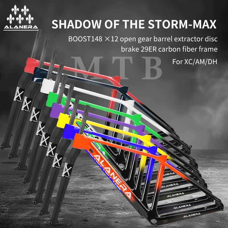 2025 new ALANERA all-carbon fiber T800 mountain bike frame BOSST competition hard frame 148X142 disc brakes Internal wiring
2025 new ALANERA all-carbon fiber T800 mountain bike frame BOSST competition hard frame 148X142 disc brakes Internal wiring