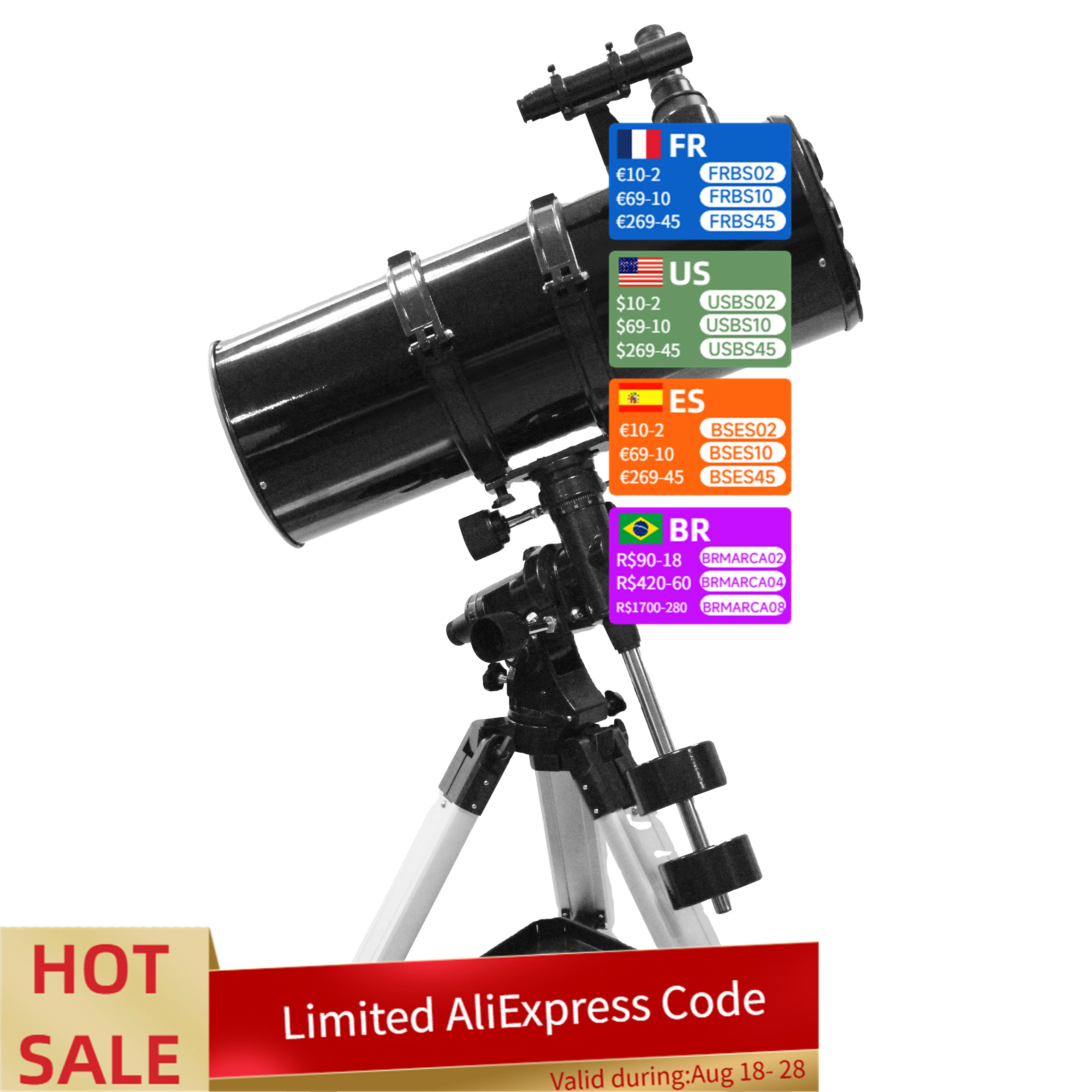 BM-800203EQ IV-A 200mm Newton Reflector Astronomical Telescope
BM-800203EQ IV-A 200mm Newton Reflector Astronomical Telescope
