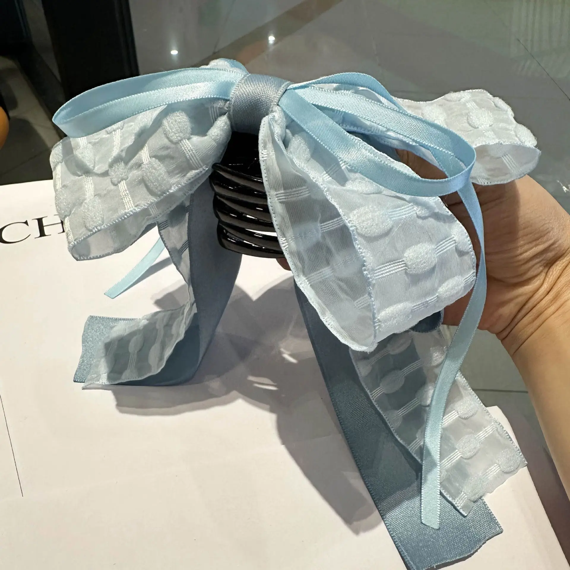 Bow Ribbon Ponytail Hair Clip 2025 Spring New Sweet Girl Hair Accessoires Ponytail Fixation Headwear Y2k Hair Clips for Women
Bow Ribbon Ponytail Hair Clip 2025 Spring New Sweet Girl Hair Accessoires Ponytail Fixation Headwear Y2k Hair Clips for Women