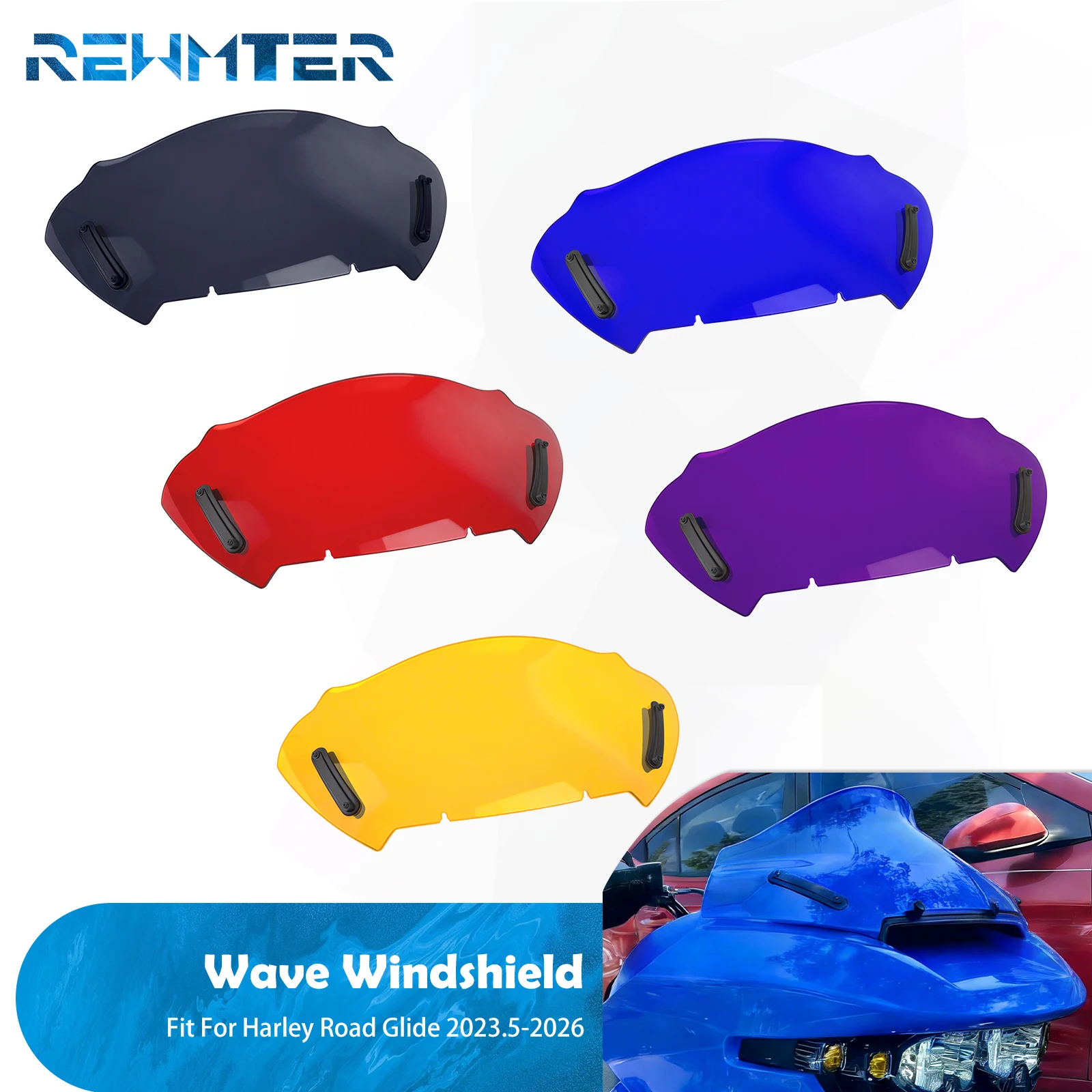 10'' Motorcycle Fairing Deflector Wave Windshield Windscreen For Harley Touring FLTRXSE 23-25 FLTRXSTSE 24-26 FLTRXP FLTRT 2026
10'' Motorcycle Fairing Deflector Wave Windshield Windscreen For Harley Touring FLTRXSE 23-25 FLTRXSTSE 24-26 FLTRXP FLTRT 2026
