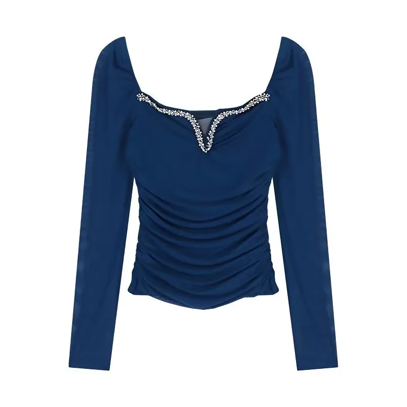 Sexy Crystal V-Neck T-shirt New Spring Autumn Women Bling Base Shirt 2025 Female Long Sleeve T-shirt Blouses Pullover Top
Sexy Crystal V-Neck T-shirt New Spring Autumn Women Bling Base Shirt 2025 Female Long Sleeve T-shirt Blouses Pullover Top