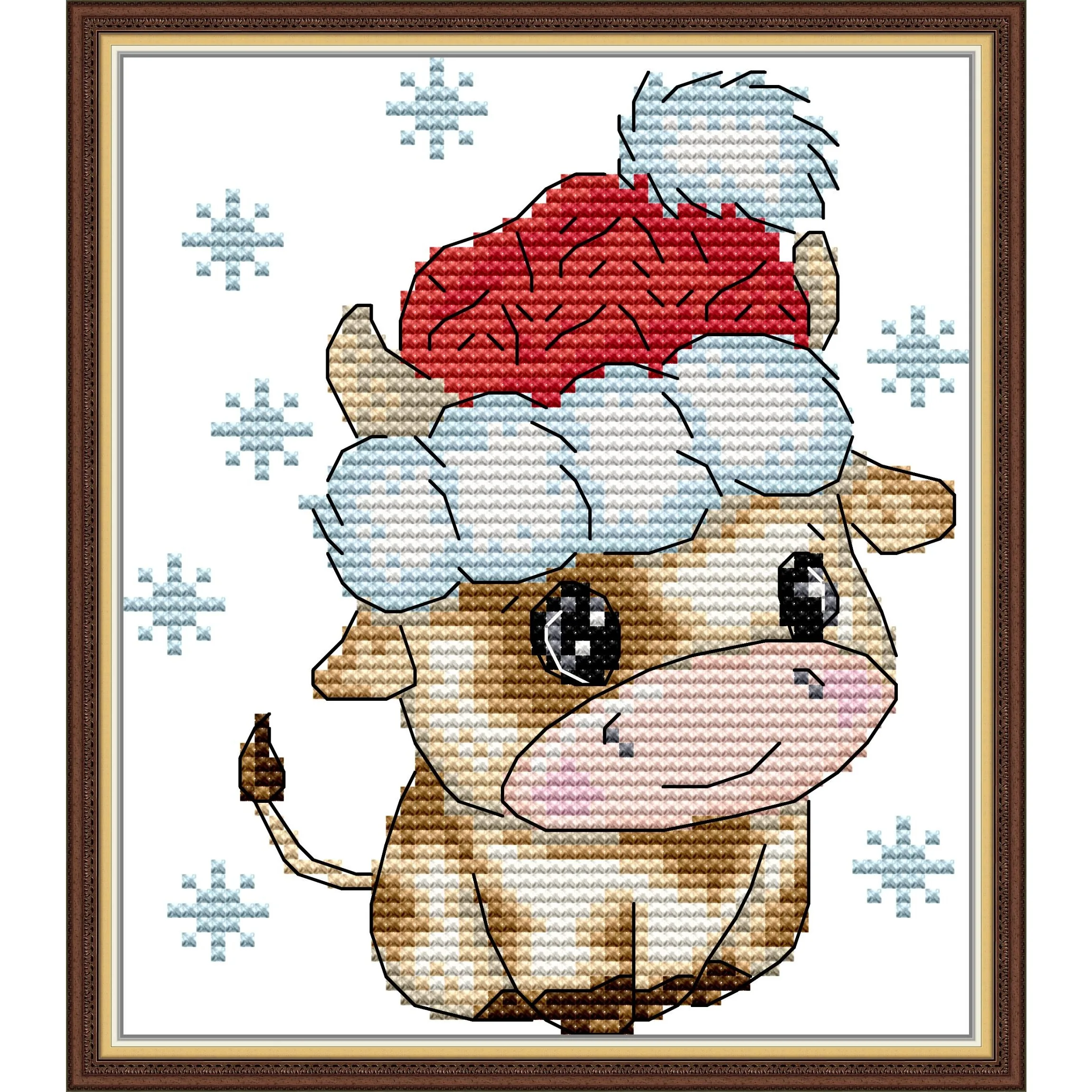 Joy Sunday-Pre-printed Cross Stitch Kit, DIY Easy Pattern, Aida 14, 11CT Stamped Fabric Embroidery Set-Santa Hat Calf
Joy Sunday-Pre-printed Cross Stitch Kit, DIY Easy Pattern, Aida 14, 11CT Stamped Fabric Embroidery Set-Santa Hat Calf
