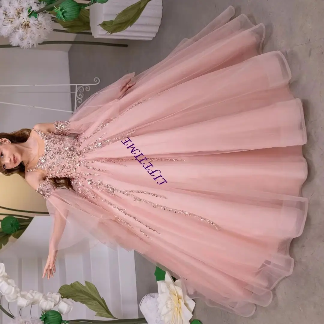 Customized Princess Flower Girl Dress Sequined Applique Floor Length Kids Birthday Party First Communion Ball Gown Wedding
Customized Princess Flower Girl Dress Sequined Applique Floor Length Kids Birthday Party First Communion Ball Gown Wedding