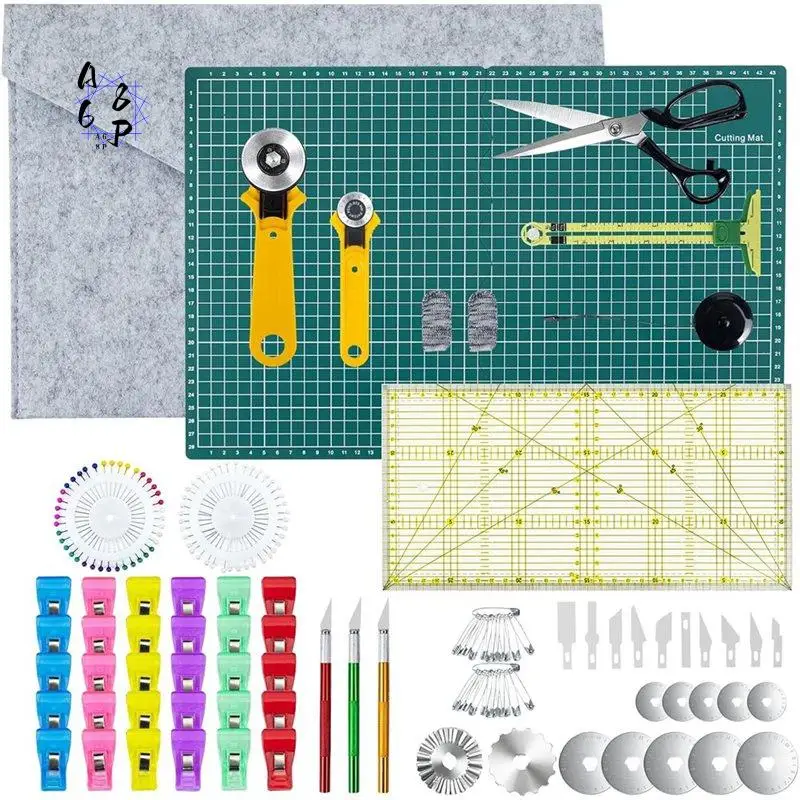 A68P-Rotary Cutter Set For Sewing & Quilting,With Extra Blades,Foldable A3 Cutting Mat,Craft Tools Kit For Fabric Cutting,DIY
A68P-Rotary Cutter Set For Sewing & Quilting,With Extra Blades,Foldable A3 Cutting Mat,Craft Tools Kit For Fabric Cutting,DIY