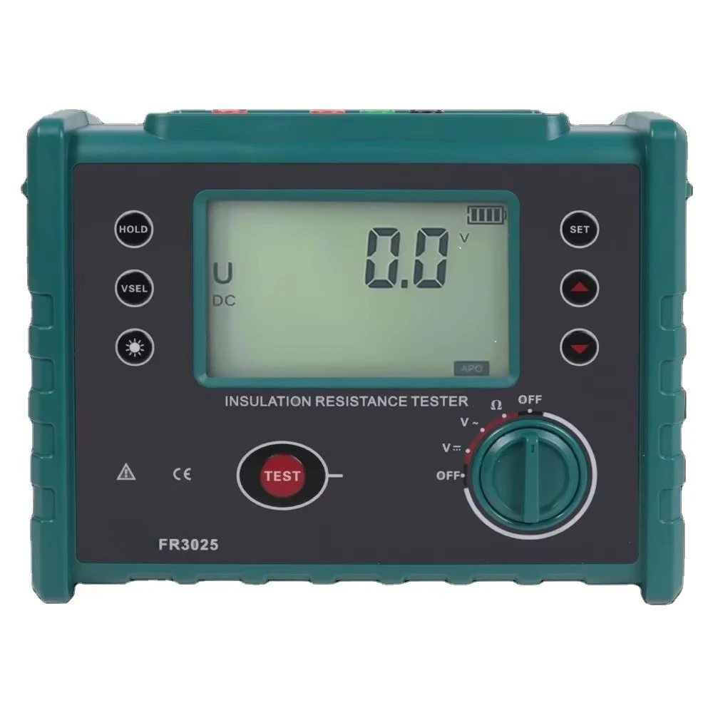 FR3025 FR3025E High Voltage Digital Megohmmeter 2500V Insulation Resistance Impedance Measuring Instrument for Electrician
FR3025 FR3025E High Voltage Digital Megohmmeter 2500V Insulation Resistance Impedance Measuring Instrument for Electrician