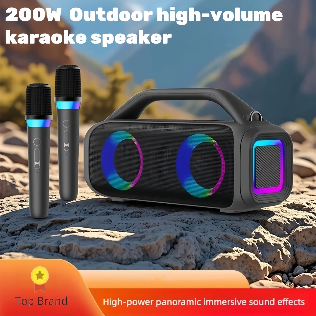 Karaoke Machine for Adults, Portable Bluetooth Speaker with 2 Wireless Microphones, Portable PA System with Disco Lights
Karaoke Machine for Adults, Portable Bluetooth Speaker with 2 Wireless Microphones, Portable PA System with Disco Lights