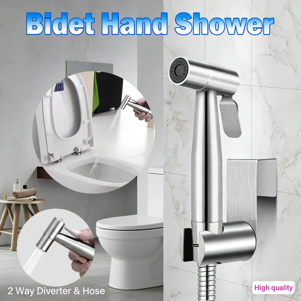 Ручной душ для биде из нержавеющей стали с 2-режимным переключателем и шлангом, портативный распылитель для туалета, для личной гигиены и мытья домашних животных
Ручной душ для биде из нержавеющей стали с 2-режимным переключателем и шлангом, портативный распылитель для туалета, для личной гигиены и мытья домашних животных