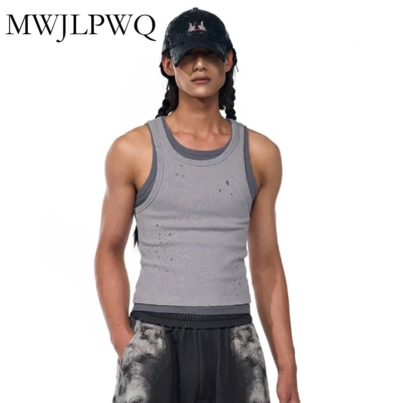 MWJLPWQ Genuine Two-Piece Niched Design Vest Men High Street 2025 Summer Ripped Sleeveless Slimming Fit Tops Fashion New 010979
MWJLPWQ Genuine Two-Piece Niched Design Vest Men High Street 2025 Summer Ripped Sleeveless Slimming Fit Tops Fashion New 010979