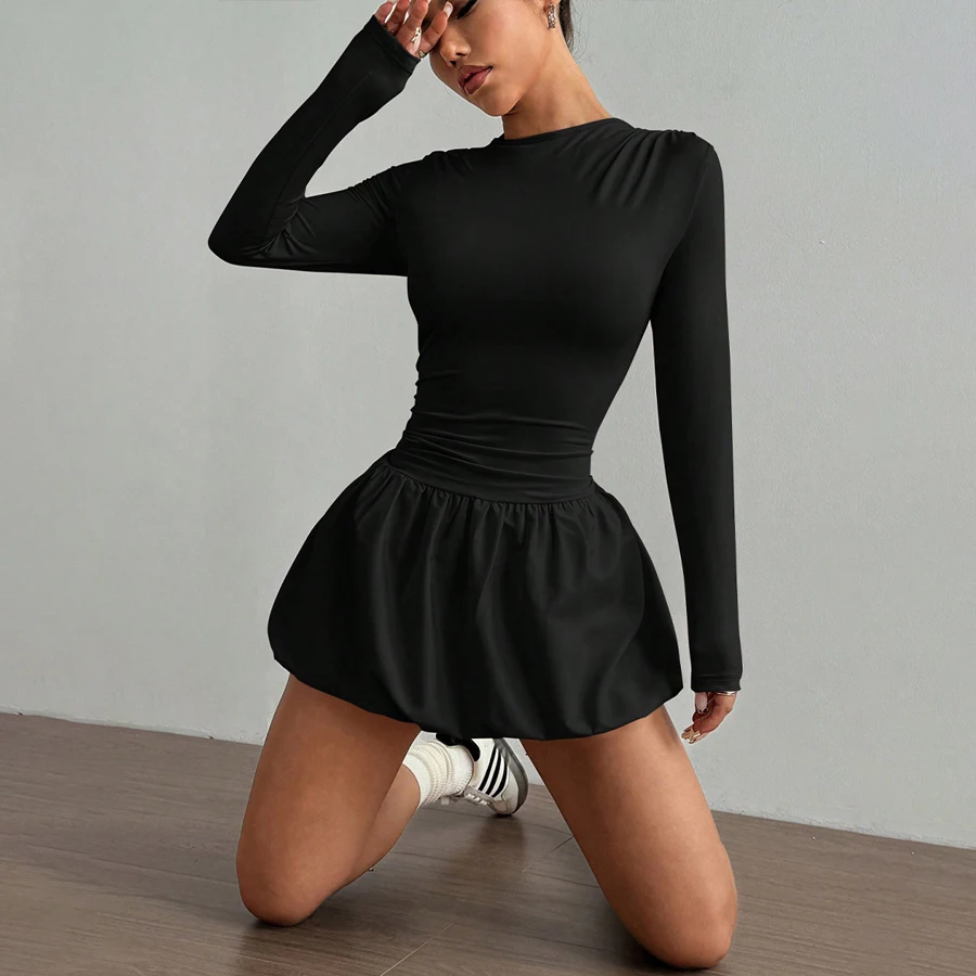 New Dresses for Women Elegant Sexy New Slim Fit Fluffy Skirt Simple and Elegant Basic High Neck Long Sleeved Solid Color Dress
New Dresses for Women Elegant Sexy New Slim Fit Fluffy Skirt Simple and Elegant Basic High Neck Long Sleeved Solid Color Dress