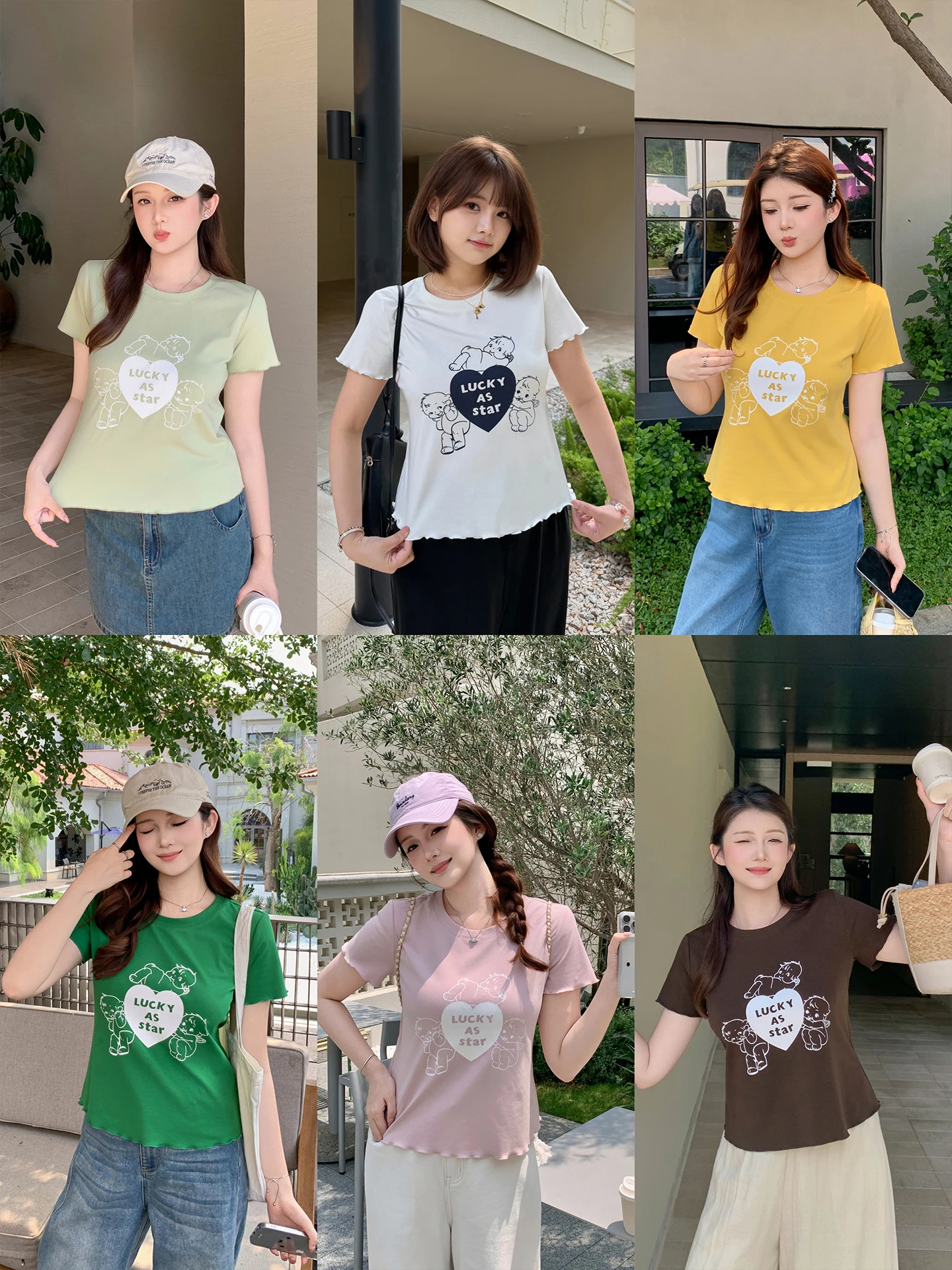 Maxixe plus Size Women's Casual Style Short Sleeve T-Shirt Candy Color Wave Lace New Arrival Summer Fashion Shape Fit
Maxixe plus Size Women's Casual Style Short Sleeve T-Shirt Candy Color Wave Lace New Arrival Summer Fashion Shape Fit