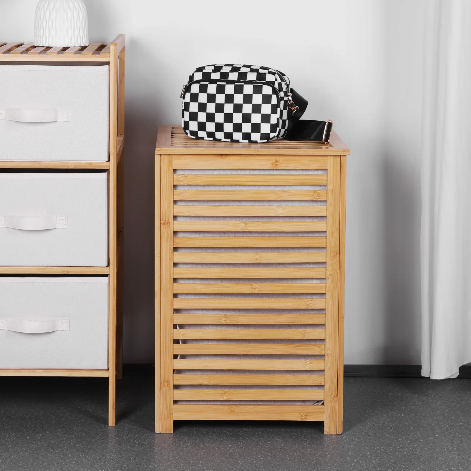 Bamboo Laundry Hamper with Removable Liner Bag Dirty Clothes Storage Basket Large Laundry Basket for Utility Room
Bamboo Laundry Hamper with Removable Liner Bag Dirty Clothes Storage Basket Large Laundry Basket for Utility Room