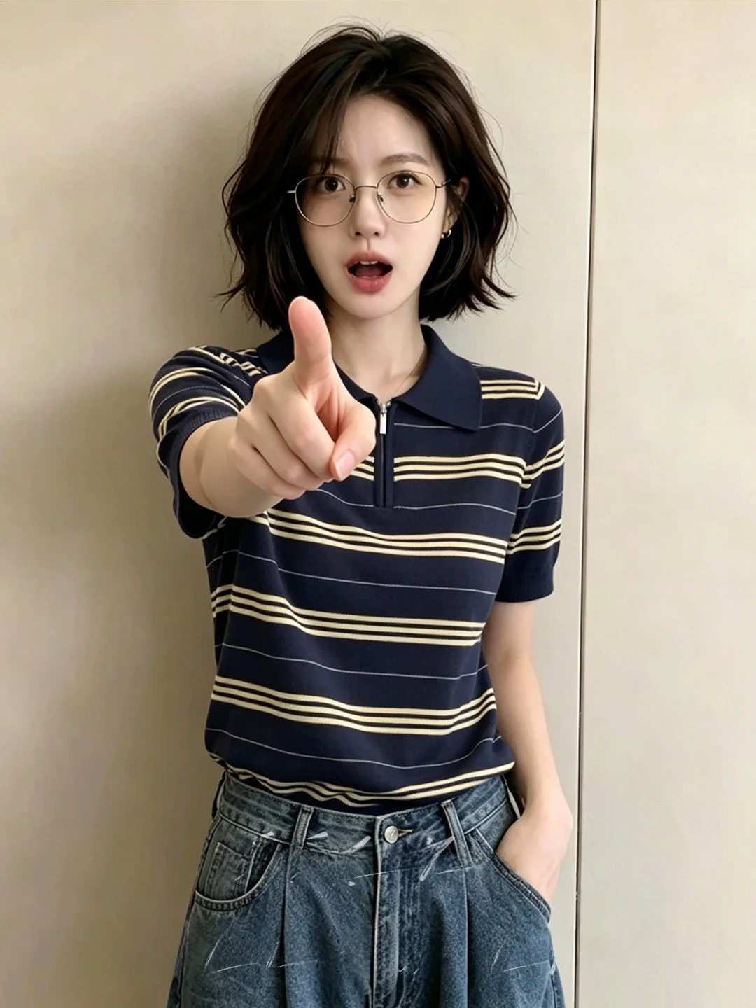 Retro American Striped Neck Short Sleeve Knitted Shirt Slim Fit Fashionable Summer Commuting Versatile Top Women's Fashion
Retro American Striped Neck Short Sleeve Knitted Shirt Slim Fit Fashionable Summer Commuting Versatile Top Women's Fashion