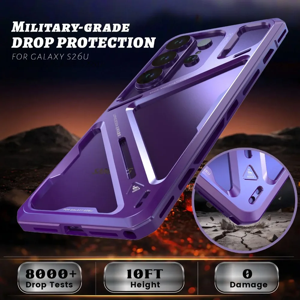 Ice-Touch Feel Aluminum Alloy Metal Armor Bumper Anti-drop Shell For Samsung Galaxy S26 Ultra S25 Heat Dissipation Protect Cover
Ice-Touch Feel Aluminum Alloy Metal Armor Bumper Anti-drop Shell For Samsung Galaxy S26 Ultra S25 Heat Dissipation Protect Cover