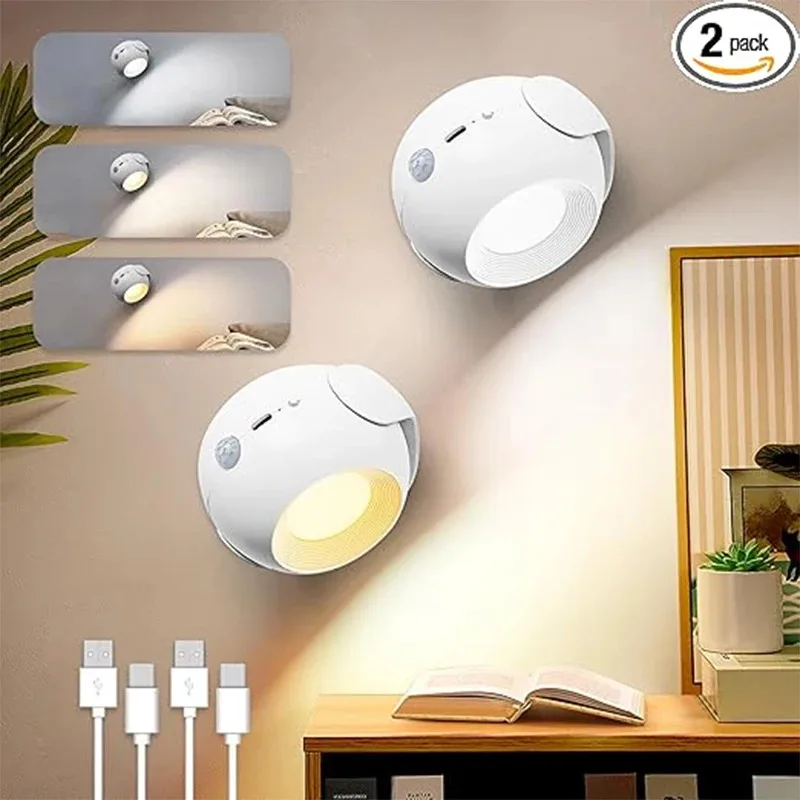 Led Motion Sensor Wall Lamp Touch 360 Rotatable USB Recharge Wireless Portable Night Light For Bedroom Reading Lamp
Led Motion Sensor Wall Lamp Touch 360 Rotatable USB Recharge Wireless Portable Night Light For Bedroom Reading Lamp