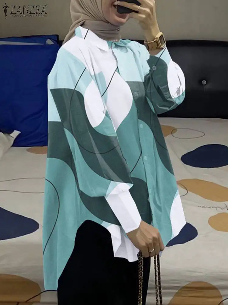 ZANZEA Autumn Printed Blouse Women Shirt Long Sleeve Muslim Tops Fashion Causal Turkey Abaya Islamic Clothing Hoiday Work Blusas
ZANZEA Autumn Printed Blouse Women Shirt Long Sleeve Muslim Tops Fashion Causal Turkey Abaya Islamic Clothing Hoiday Work Blusas