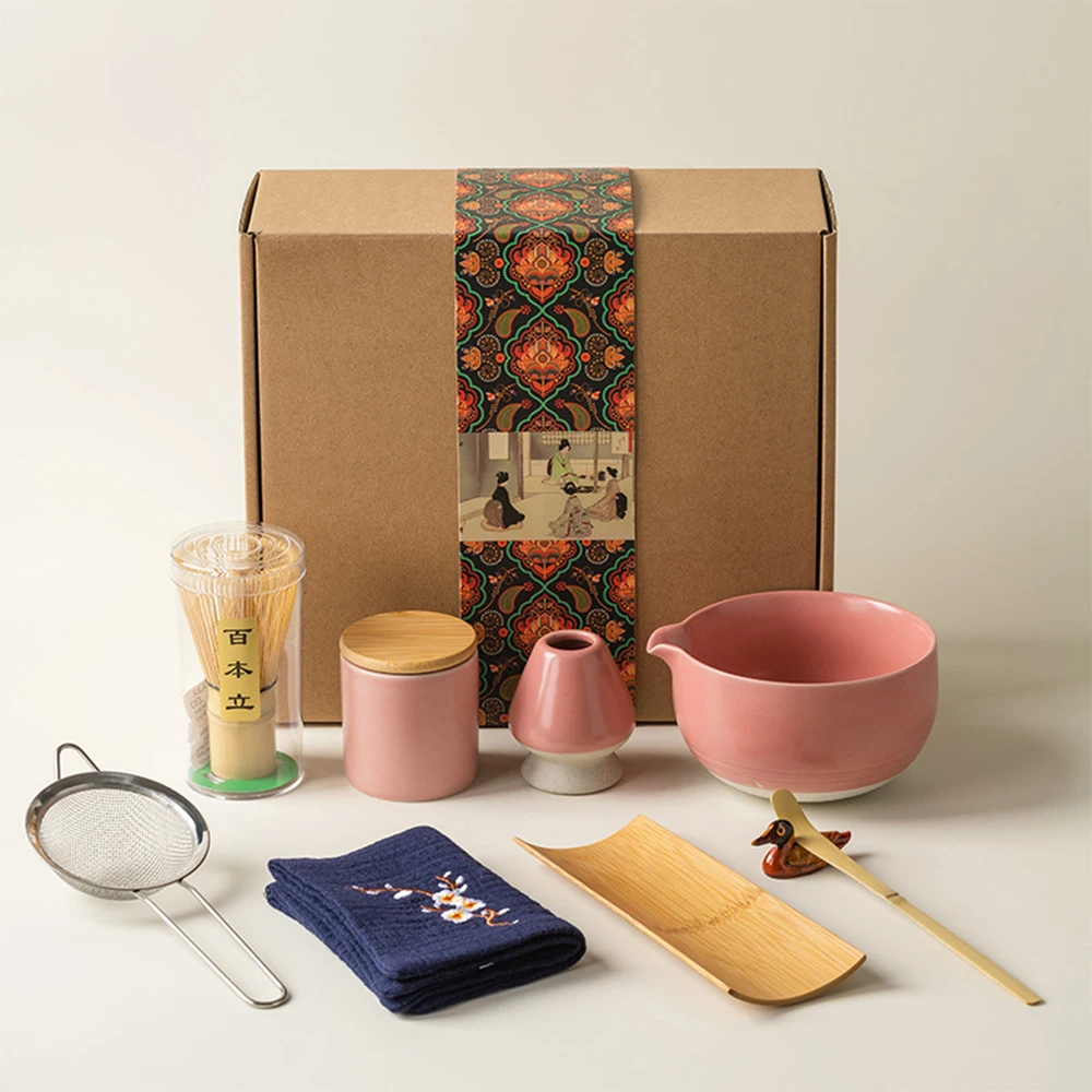 9pcs Japanese Matcha Tea Set Kit With Ceramic Bowl Bamboo Whisk Spoon Holder Strainer Tranditional Tea-Making Tool Ceremony Gift
9pcs Japanese Matcha Tea Set Kit With Ceramic Bowl Bamboo Whisk Spoon Holder Strainer Tranditional Tea-Making Tool Ceremony Gift