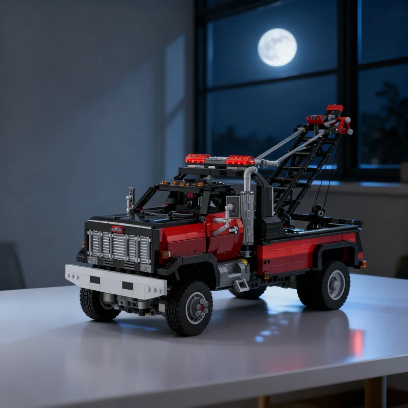 2385pcs MOC GMC TopKick Wrecker 4x4 Black Red Technical Model Building Blocks Creative DIY Gift Display Decor Assemble Premium
2385pcs MOC GMC TopKick Wrecker 4x4 Black Red Technical Model Building Blocks Creative DIY Gift Display Decor Assemble Premium