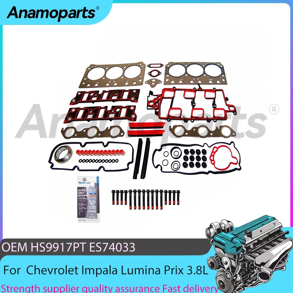 Engine Part Head Gasket Set Head Bolt Kit Fits 3.8L V6 GAS For Chevrolet Impala Lumina Buick Regal Pontiac Grand Prix 3.8L 97-05
Engine Part Head Gasket Set Head Bolt Kit Fits 3.8L V6 GAS For Chevrolet Impala Lumina Buick Regal Pontiac Grand Prix 3.8L 97-05