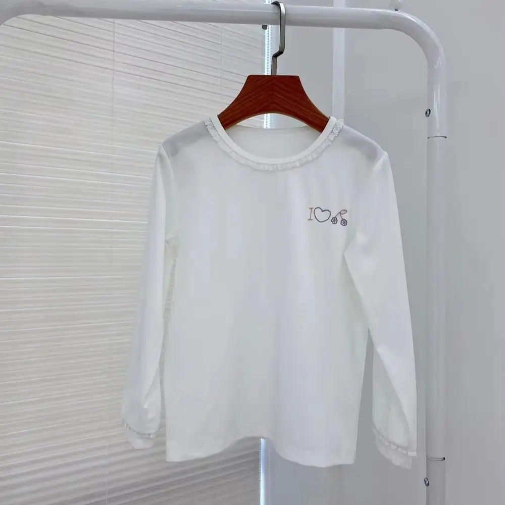 fall tops baby clothes White cotton girls' tops Sweet embroidered round neck pullover sweater Solid color base shirt
fall tops baby clothes White cotton girls' tops Sweet embroidered round neck pullover sweater Solid color base shirt