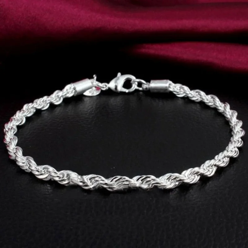 2025 4MM Electroplated Twisted Rope Bracelet Jewelry Men's and Women's Fashion Pendant Charm Sparkling Jewelry
2025 4MM Electroplated Twisted Rope Bracelet Jewelry Men's and Women's Fashion Pendant Charm Sparkling Jewelry