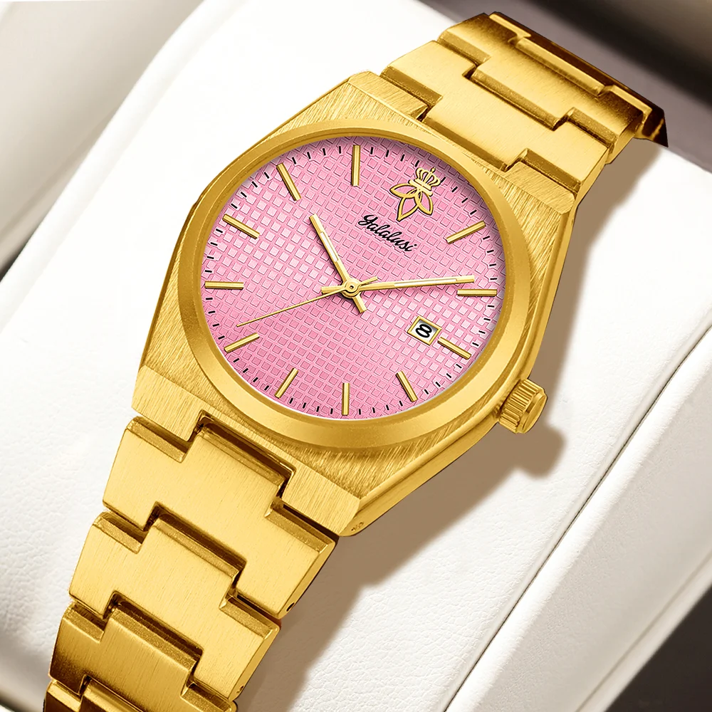 YaLaLuSi Brand 1 Golden-Tone Elegant New-Style Women's Quartz Watch Unique Mesh Dial Design Date Function Holiday Gift
YaLaLuSi Brand 1 Golden-Tone Elegant New-Style Women's Quartz Watch Unique Mesh Dial Design Date Function Holiday Gift