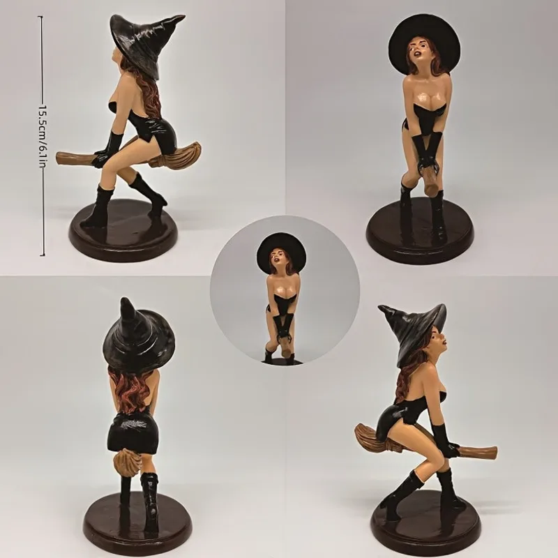 Halloween Gothic Statue The Dark Witch Witch Resin Hand-Painted Dark Fairy Figurine On Broomstick Hooded Cape Home Decor New
Halloween Gothic Statue The Dark Witch Witch Resin Hand-Painted Dark Fairy Figurine On Broomstick Hooded Cape Home Decor New