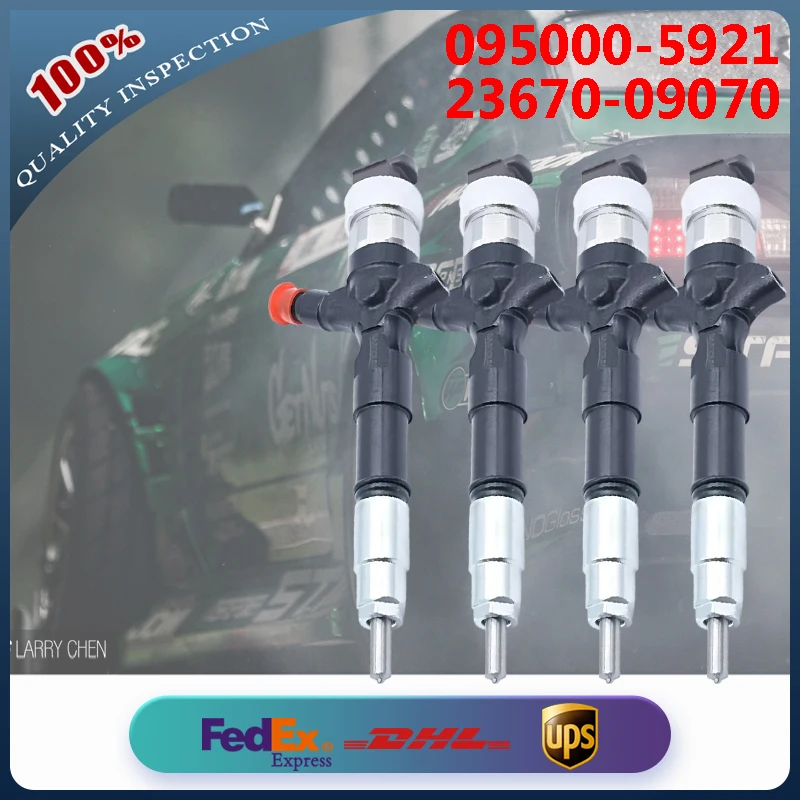 4pcs 095000-5921 23670-09070 23670-0L050 Common Rail Injector for Toyota Engine 2KD-FTV 1KD-FTV Hiace Hilux Land Cruiser
4pcs 095000-5921 23670-09070 23670-0L050 Common Rail Injector for Toyota Engine 2KD-FTV 1KD-FTV Hiace Hilux Land Cruiser