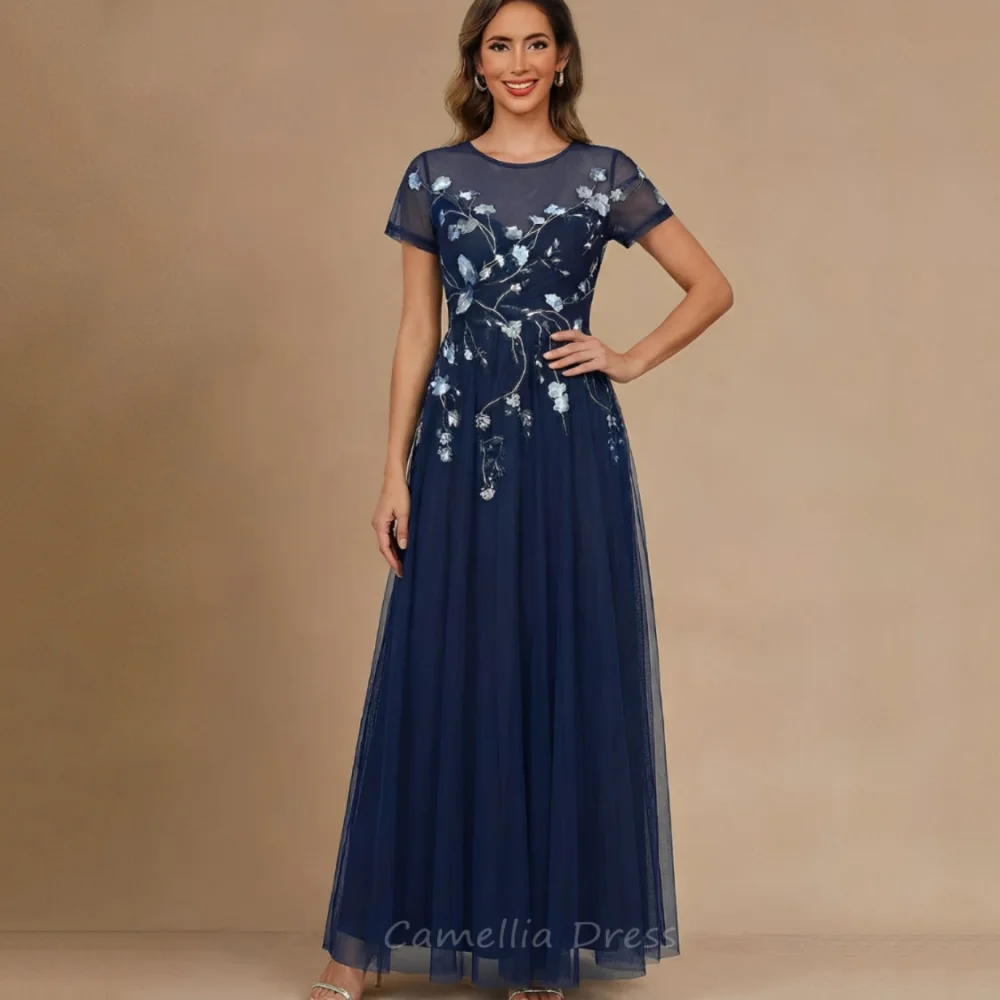 Customized Mother of the Bride Bride Dresses Applique Bride Party Dress A Line Short Sleeve Gowns robes invitée mariagee
Customized Mother of the Bride Bride Dresses Applique Bride Party Dress A Line Short Sleeve Gowns robes invitée mariagee