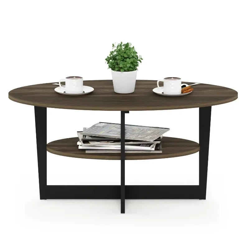 JAYA Oval Coffee Table, Columbia Walnut/Black
JAYA Oval Coffee Table, Columbia Walnut/Black