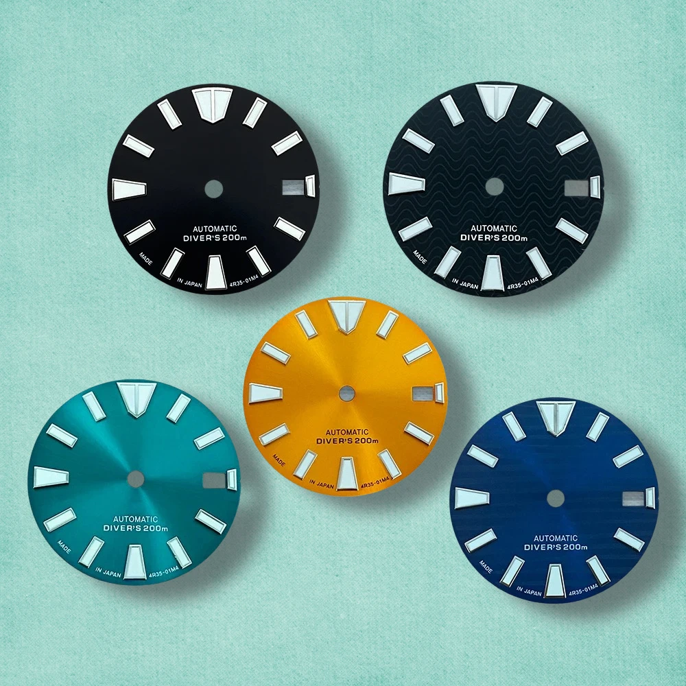 28.5mm S Logo Wave Dial Fit NH35/NH36 Automatic Movement C3 Green Luminous High-Quality Watch Modification Accessories
28.5mm S Logo Wave Dial Fit NH35/NH36 Automatic Movement C3 Green Luminous High-Quality Watch Modification Accessories