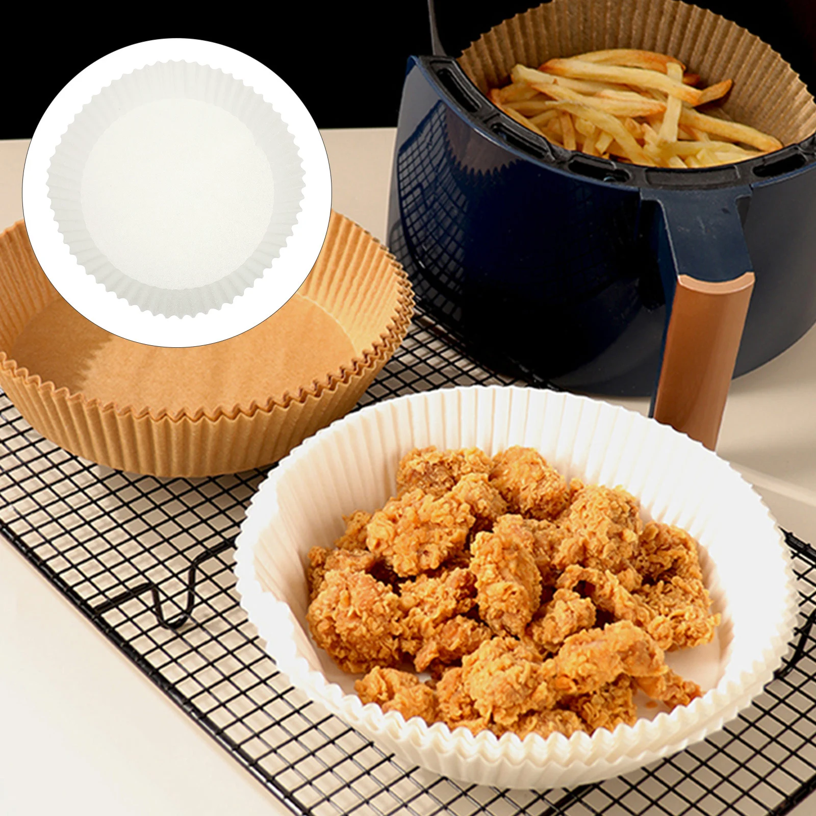 50 Pcs Disposable Baking Paper Pads Reusable Waterproof Oil Proof Non Stick Cookware Accessories 
50 Pcs Disposable Baking Paper Pads Reusable Waterproof Oil Proof Non Stick Cookware Accessories