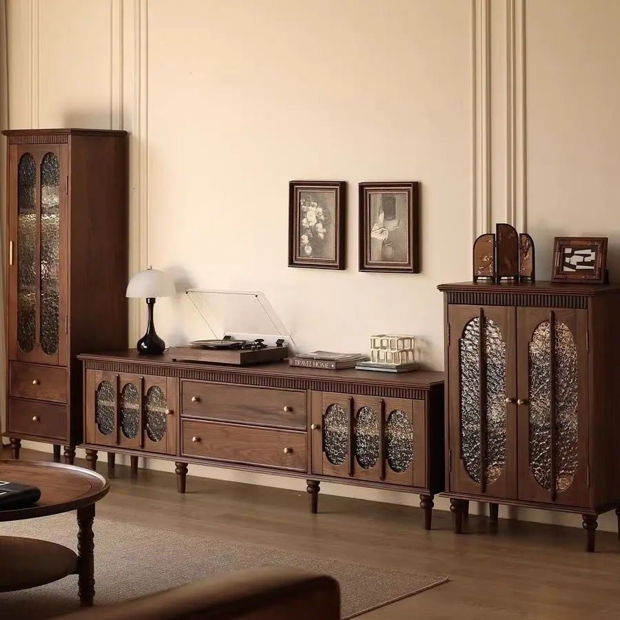 French North American Black Walnut TV Cabinet Small Apartment Living Room Locker Solid Wood Home TV Cabinet Floor
French North American Black Walnut TV Cabinet Small Apartment Living Room Locker Solid Wood Home TV Cabinet Floor