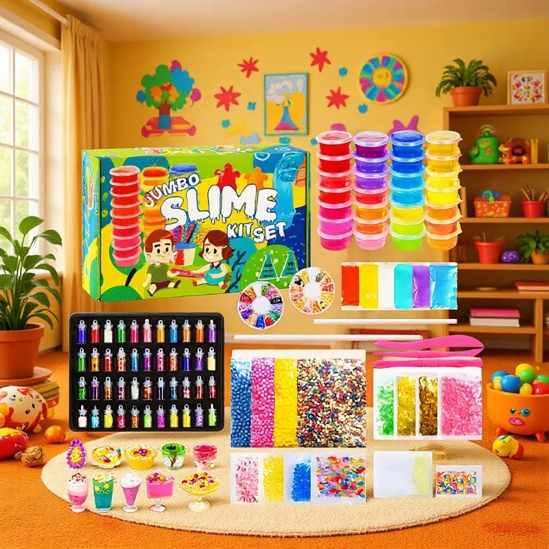 Slime Kit with Various Accessories, Stress Relief DIY Slime Set, Fun Educational Toys for Kids
Slime Kit with Various Accessories, Stress Relief DIY Slime Set, Fun Educational Toys for Kids
