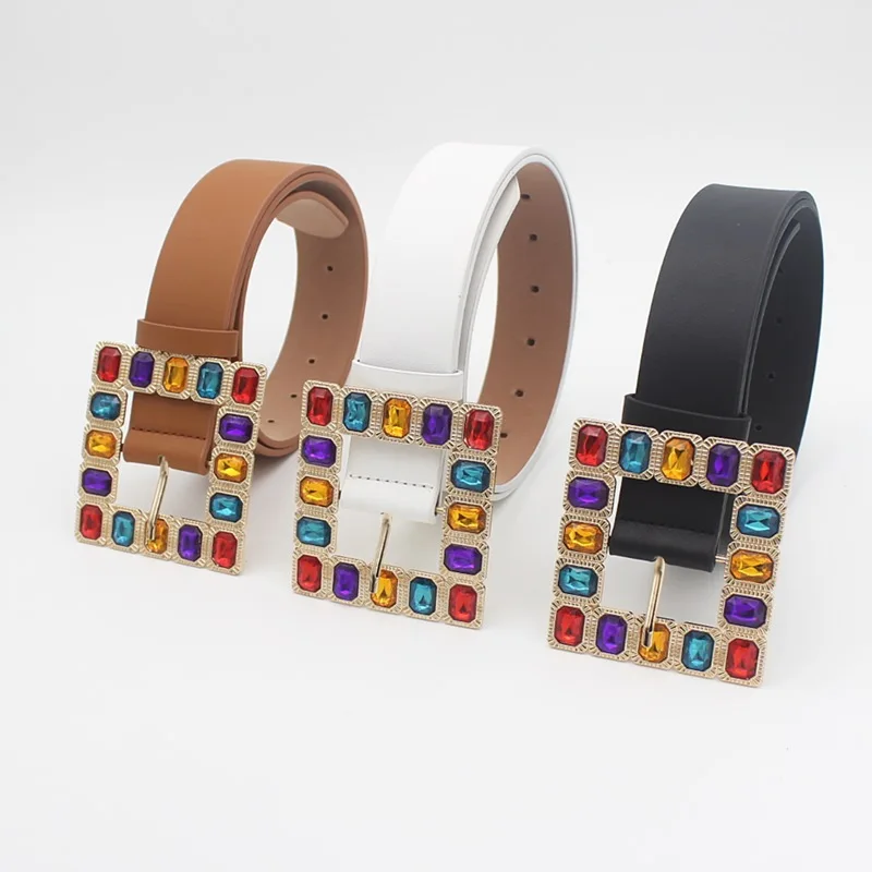 2026 High Quality Fashion Ladies Color Diamond Pin Buckle Belt Dress Shirt Suit Decoration Belts for Women Luxury Designer Brand
2026 High Quality Fashion Ladies Color Diamond Pin Buckle Belt Dress Shirt Suit Decoration Belts for Women Luxury Designer Brand
