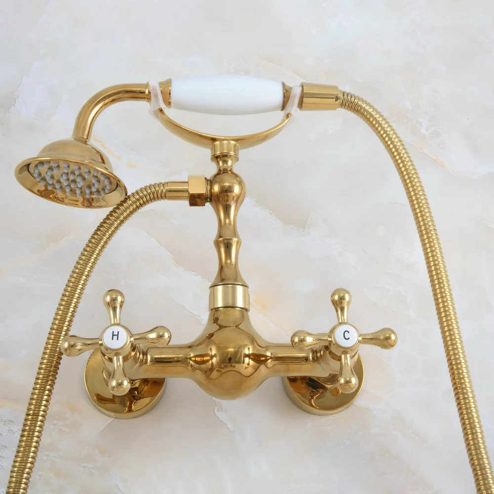 Contemporary Gold Color Brass Wall Mounted Bathroom Shower Faucet Set with 150CM Hose Handheld Spray Head Mixer Tap Dna826
Contemporary Gold Color Brass Wall Mounted Bathroom Shower Faucet Set with 150CM Hose Handheld Spray Head Mixer Tap Dna826