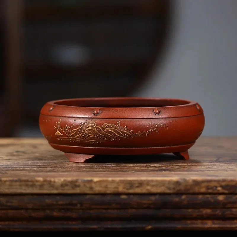 Ceramic Classical Bonsai Pot Vase, Chinese Narcissus, Plate Shape, Table Decoration, Garden Decoration
Ceramic Classical Bonsai Pot Vase, Chinese Narcissus, Plate Shape, Table Decoration, Garden Decoration