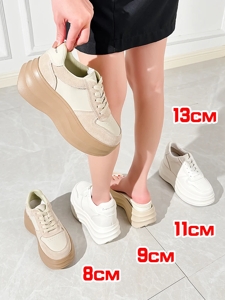 13cm Women Increasing Shoes Platform Elevator Sneakers Real Leather High Quality Women Shoes 8cm Chunky Sole Casual Shoes
13cm Women Increasing Shoes Platform Elevator Sneakers Real Leather High Quality Women Shoes 8cm Chunky Sole Casual Shoes