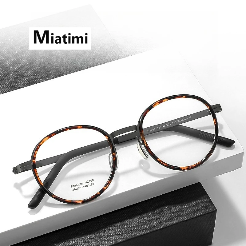 Fashion Eyewear Retro Acetate Titanium Round Glasses frame Comfortable Optical Prescription Eyeglasses Frames For Men Women
Fashion Eyewear Retro Acetate Titanium Round Glasses frame Comfortable Optical Prescription Eyeglasses Frames For Men Women