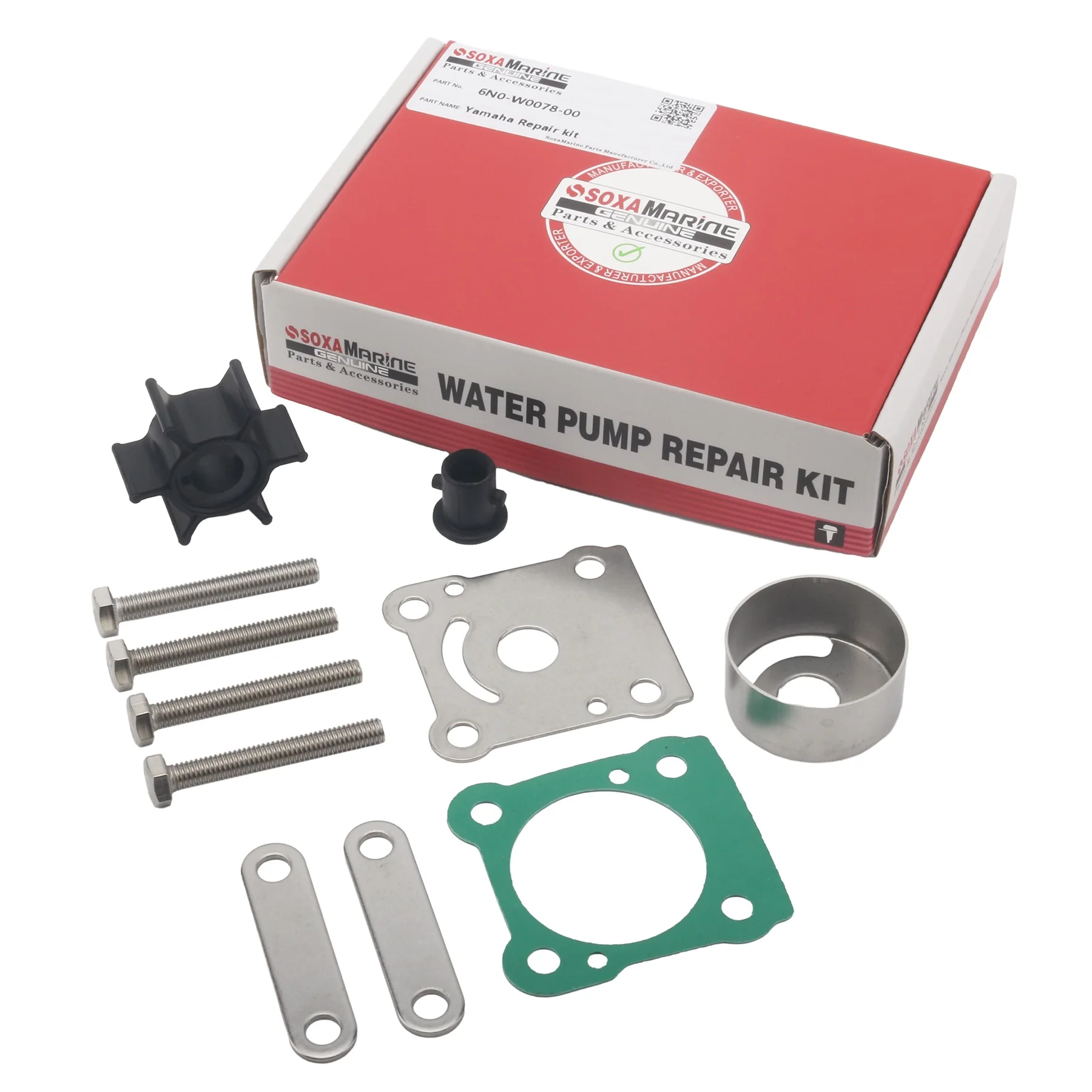Soxa Marine 6N0-W0078-A0 6G1-W0078-00 Water Pump Repair Service Kit for Yamaha 2 Stroke 6 8 HP Outboard Boat Motor 18-3460
Soxa Marine 6N0-W0078-A0 6G1-W0078-00 Water Pump Repair Service Kit for Yamaha 2 Stroke 6 8 HP Outboard Boat Motor 18-3460